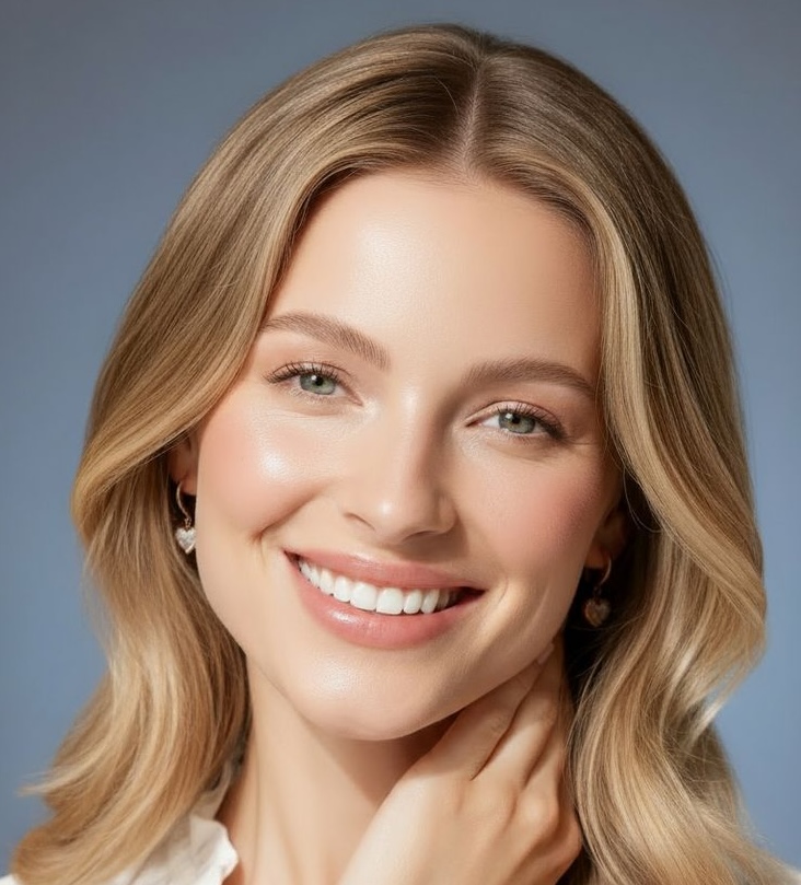 Professional female dentist smiling